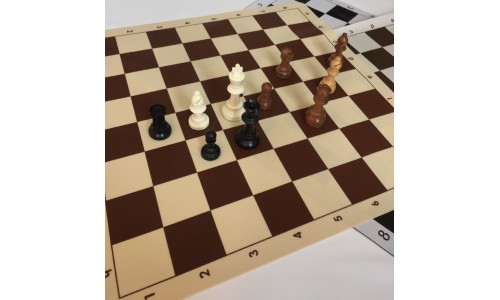 Шахматная доска, силикон 51*51 см коричн. Шахматная доска, силикон 51*51 см коричн.